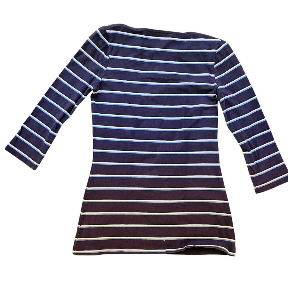 MERONA Striped 3/4 sleeve top XX - Picture 2 of 3
